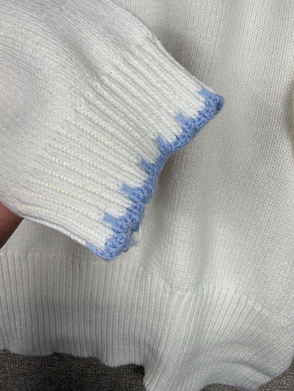 Soho & Stella American Flag Sweater Small White Patriotic Knit Pullover USA NWT - Picture 8 of 11